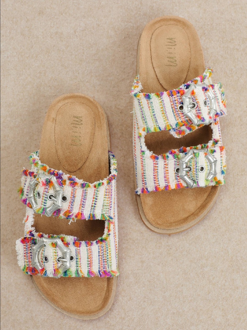MI.IM Multi Color Tatum Slip On Buckle Sandals - Picture 2 of 5